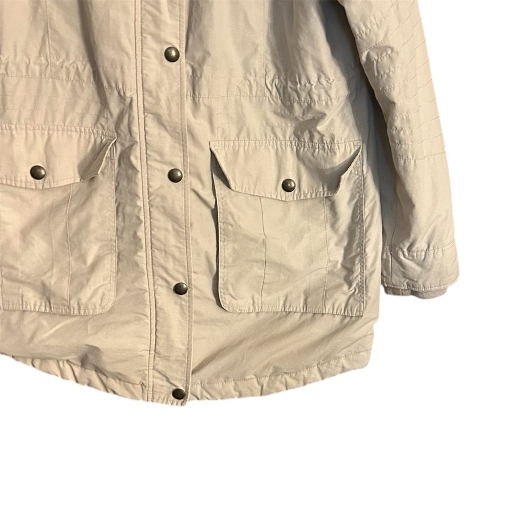 Apt. 9 Women's Beige Winter Coat with Hood Sherpa Quilted Size Large - Picture 4 of 11